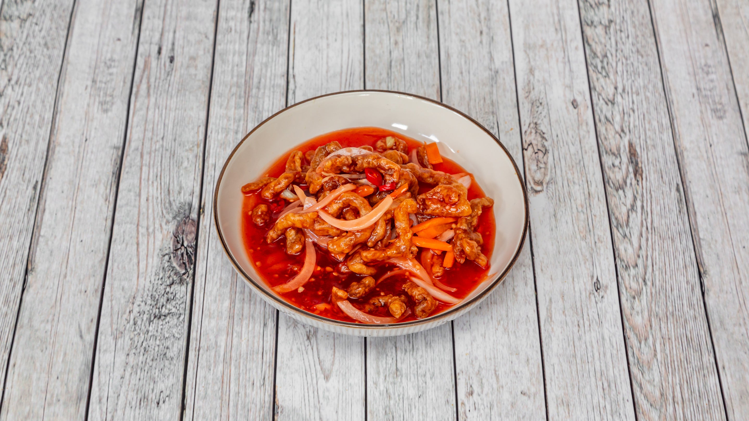 Crispy Shredded Chicken in Sweet Chilli Sauce (Hot and Spicy) 干鸡丝