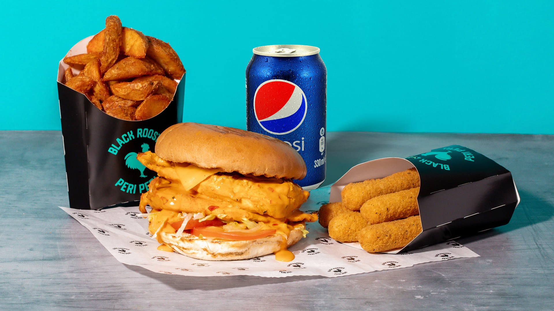 Double Chicken Burger Meal