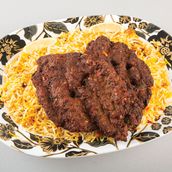 biryani with chapli kabab 