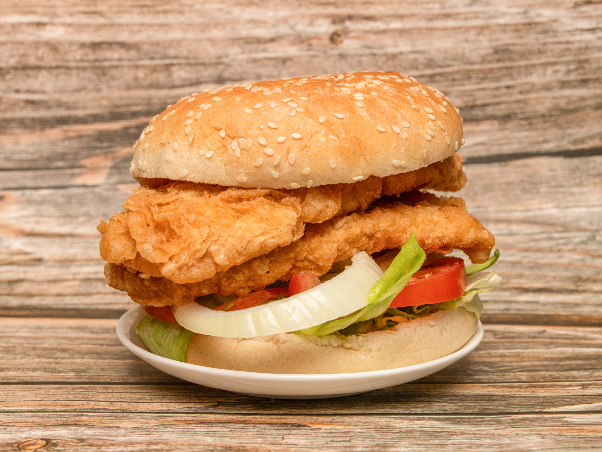 Double Chicken Burger with Cheese
