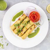 Chicken Seekh Kabab With Mint Sauce 4 Pcs 