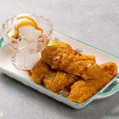 Fried Banana With Vanilla Icecream