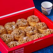 Donuts With Basbosa Box And Walnut