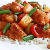 Sweet & Sour Chicken Combo With Steam Rice