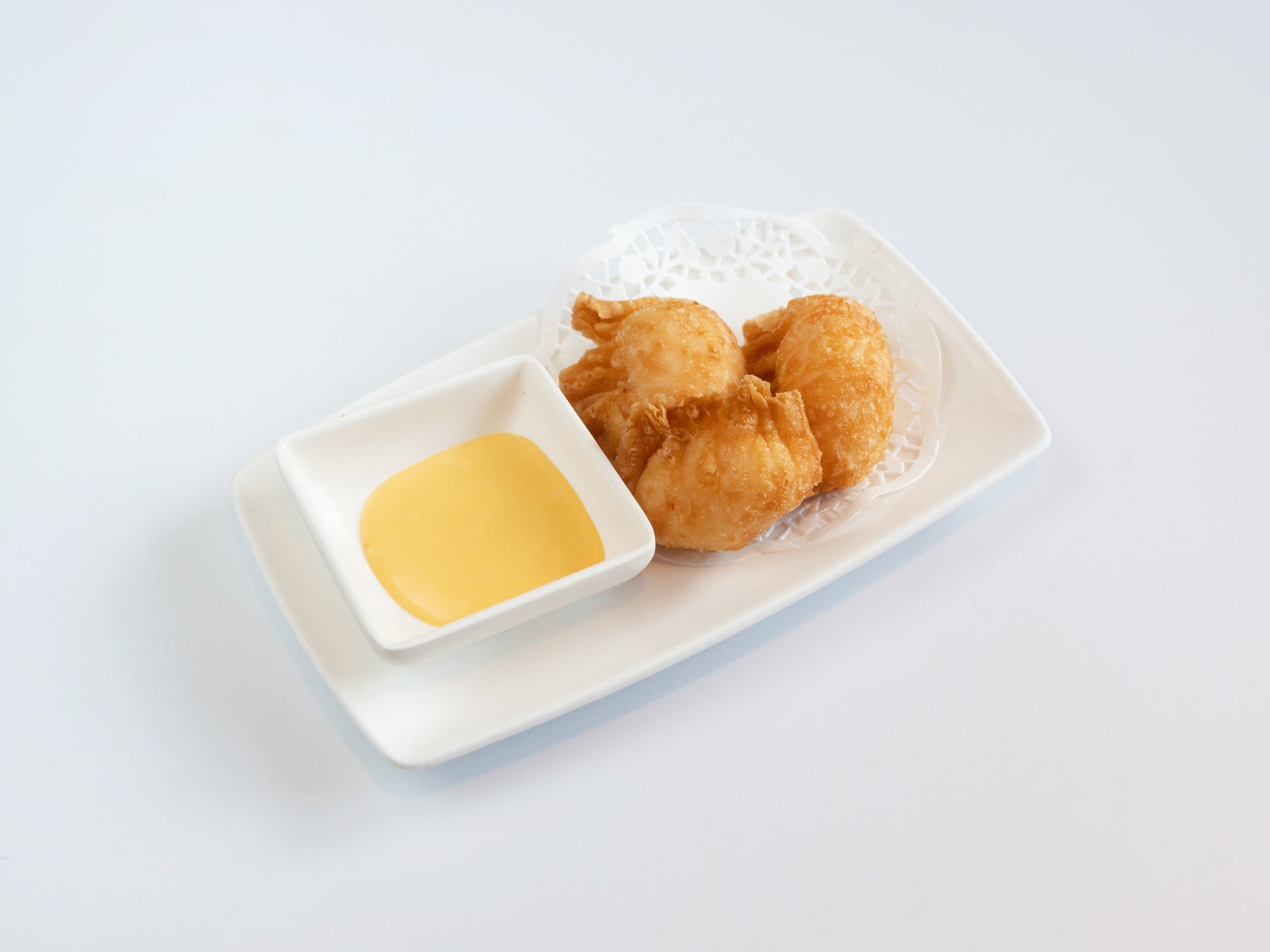 Fried Shrimp Dumpling with Mango Sauce (3pcs)