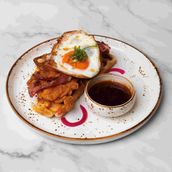 Chicken Waffle With Sunny Side Up