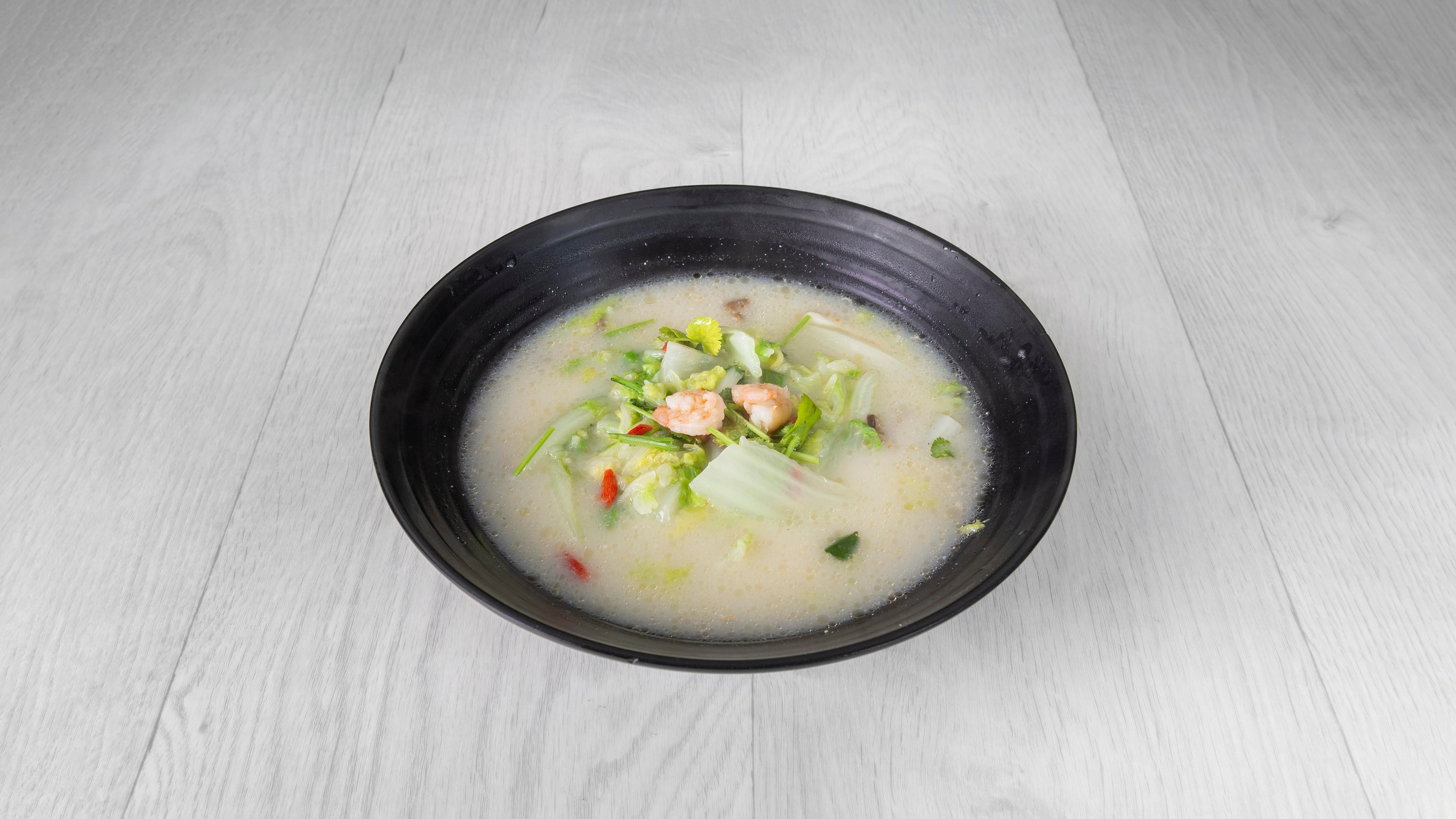 Boiled Chinese Leaf in Special Soup Base With Prawn 虾仁上汤白菜 #105