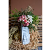 White Face Vase Medium