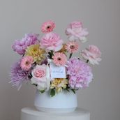 Mix Of Pink And White Flowers - Vase Arrangement