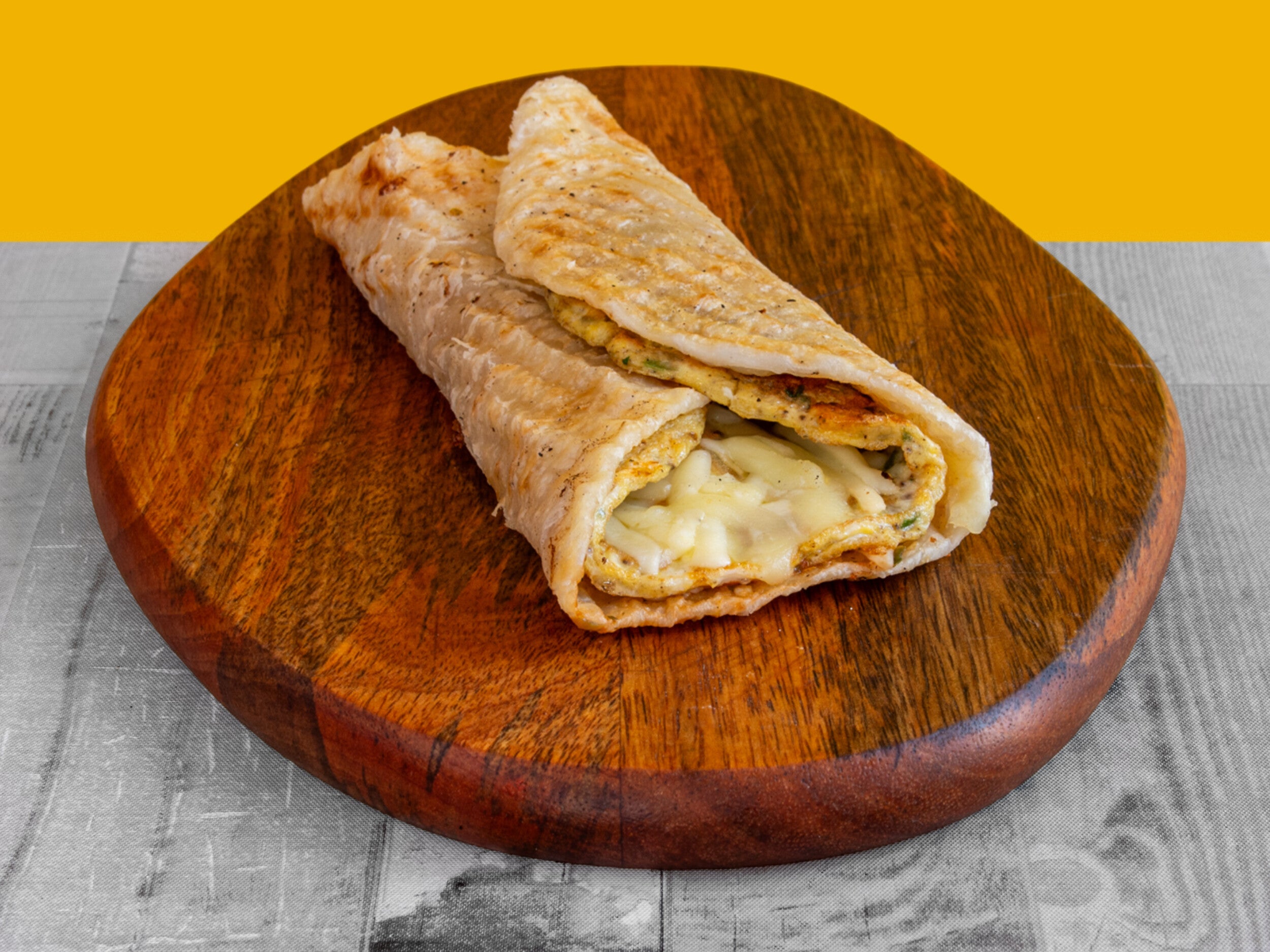 Omelette Paratha Wrap