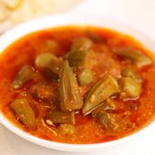 Okra broth with no meat