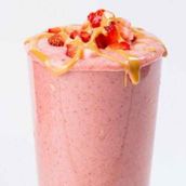 Milkshake With Banana And Strawberries