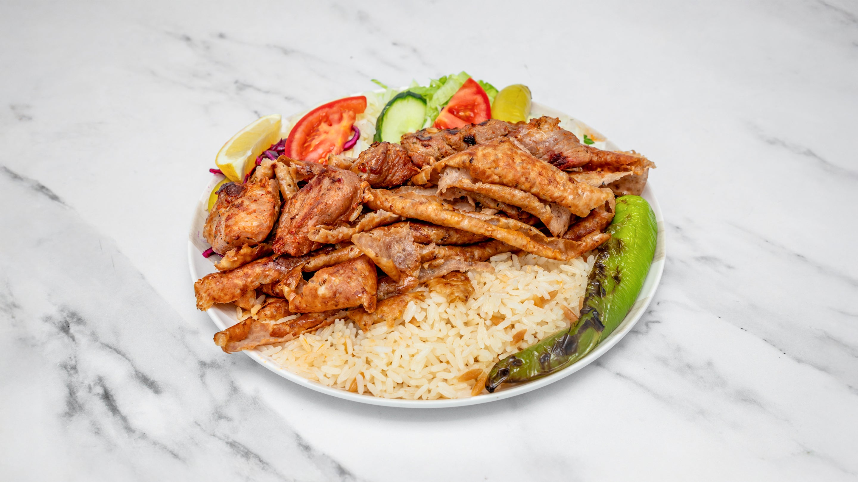 Lamb Shish and Lamb Doner