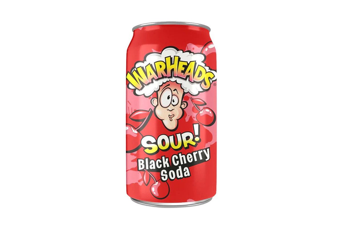Warheads Sour! Black Cherry Soda Drink 355ml