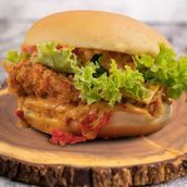 Cheetos Chicken Burger