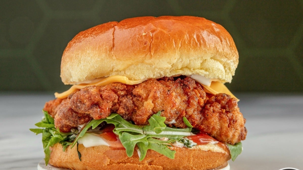 Classic Jamaican Fried Burger