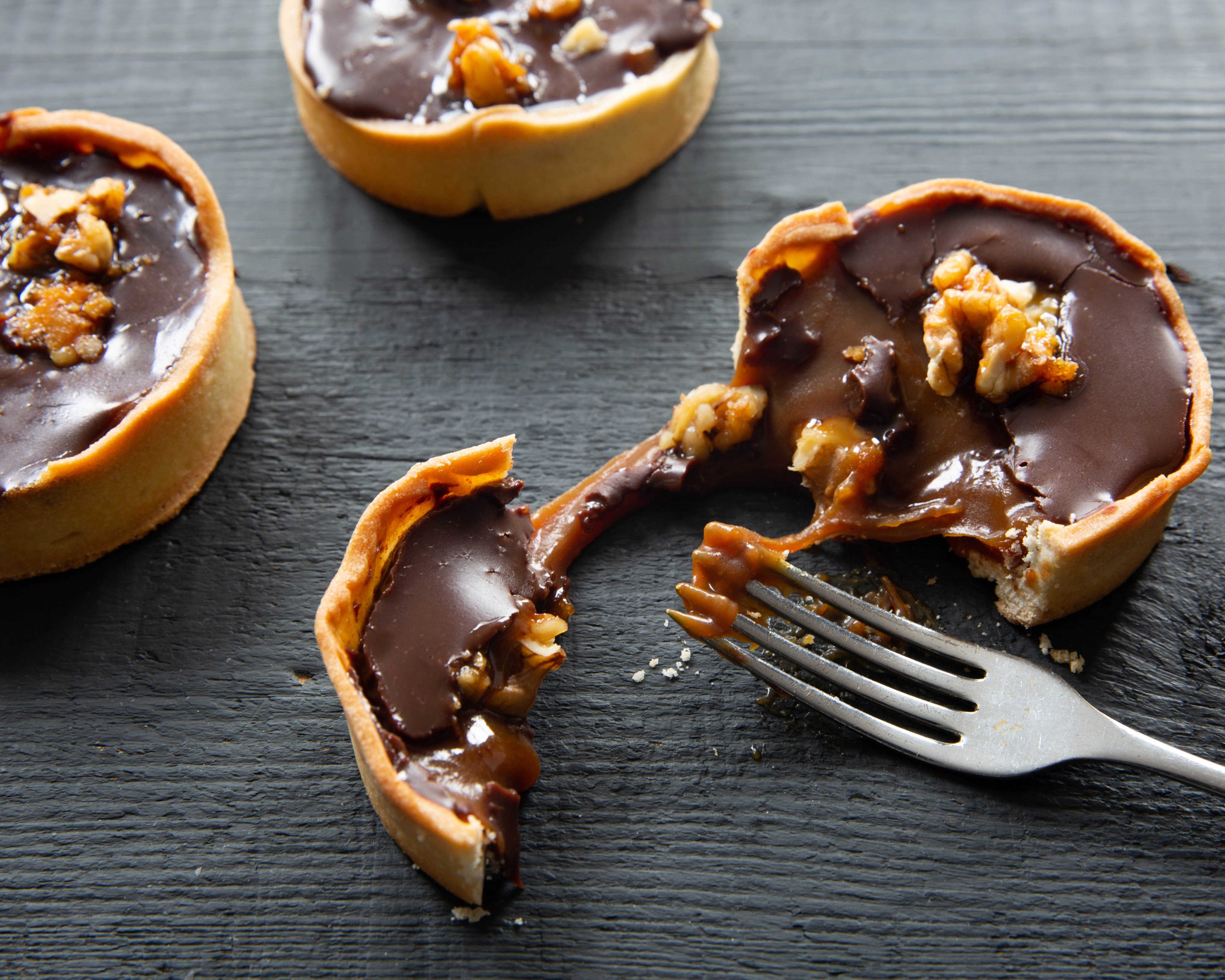 Salted Caramel, Chocolate and Walnut Tart - Great Taste Award 2018