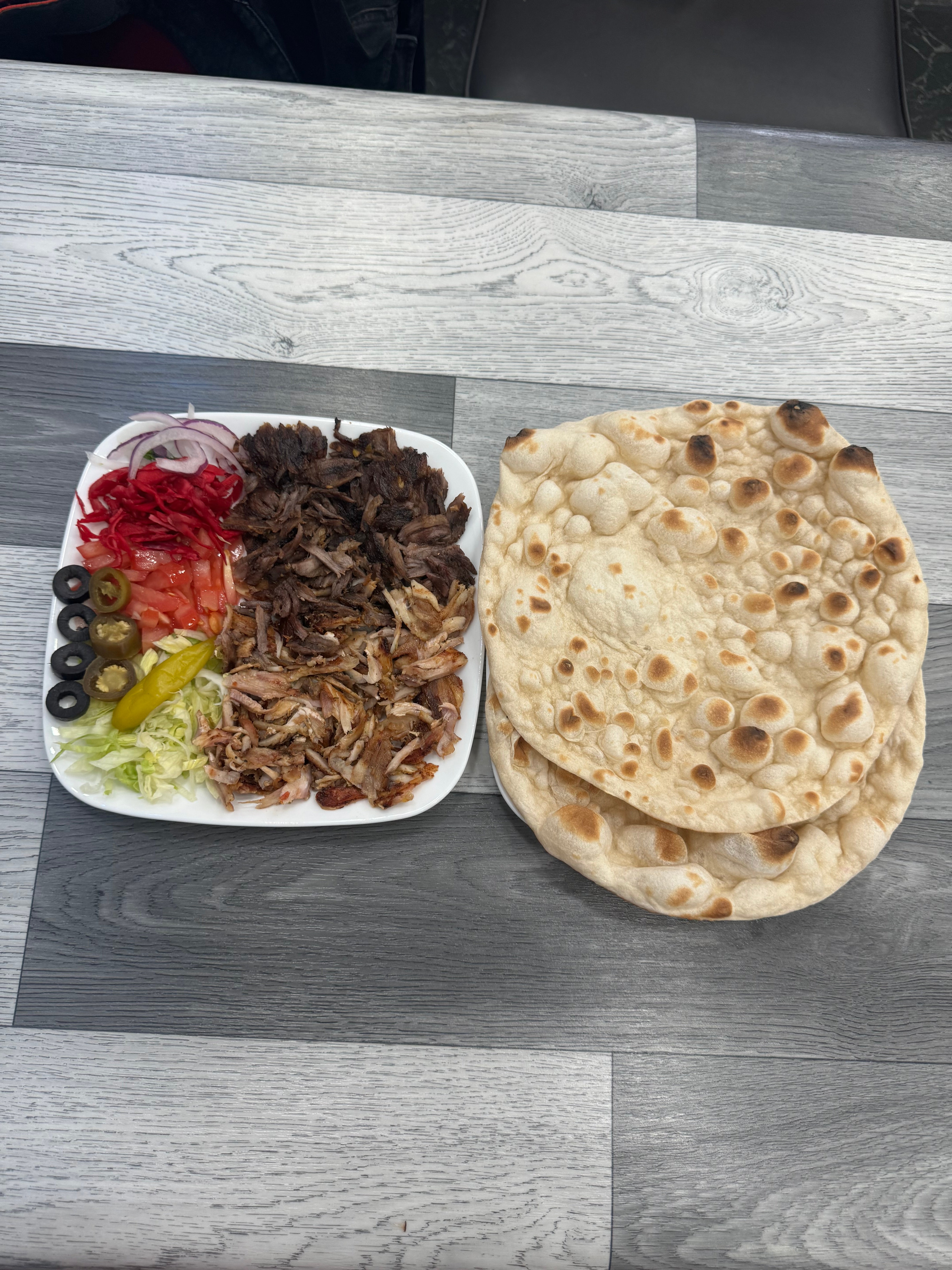 Mixed Shawarma with 2 Naan, Salad,