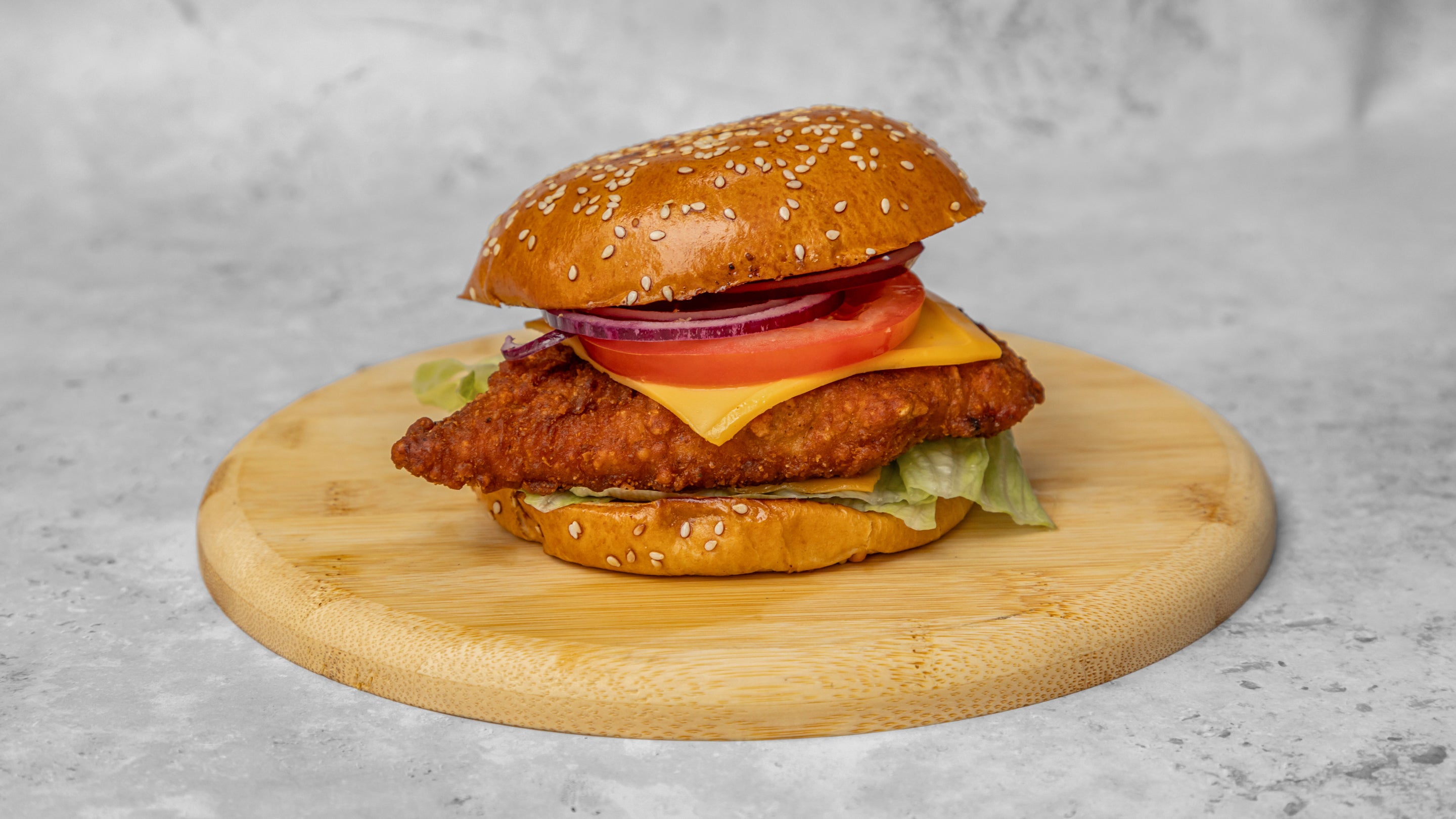 Butter milk chicken burger