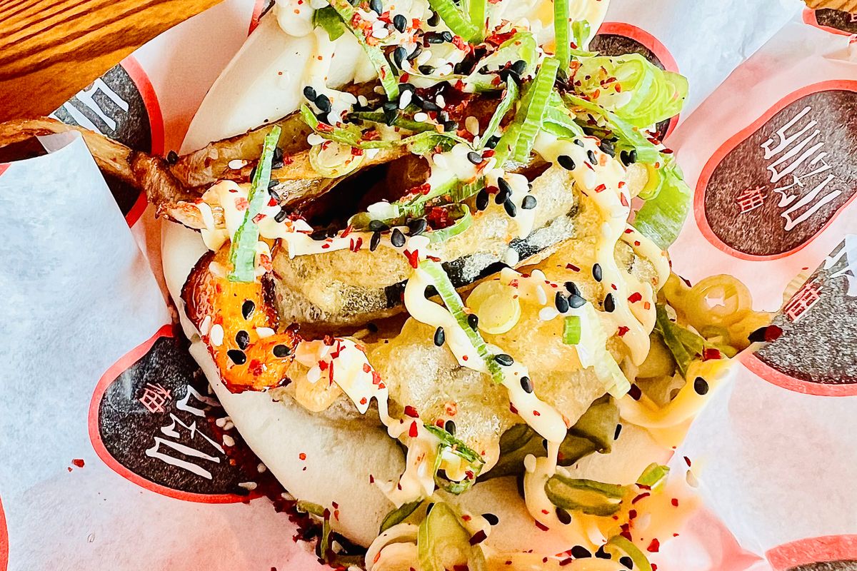 Salt and Pepper Aubergine Bao (Vegan)