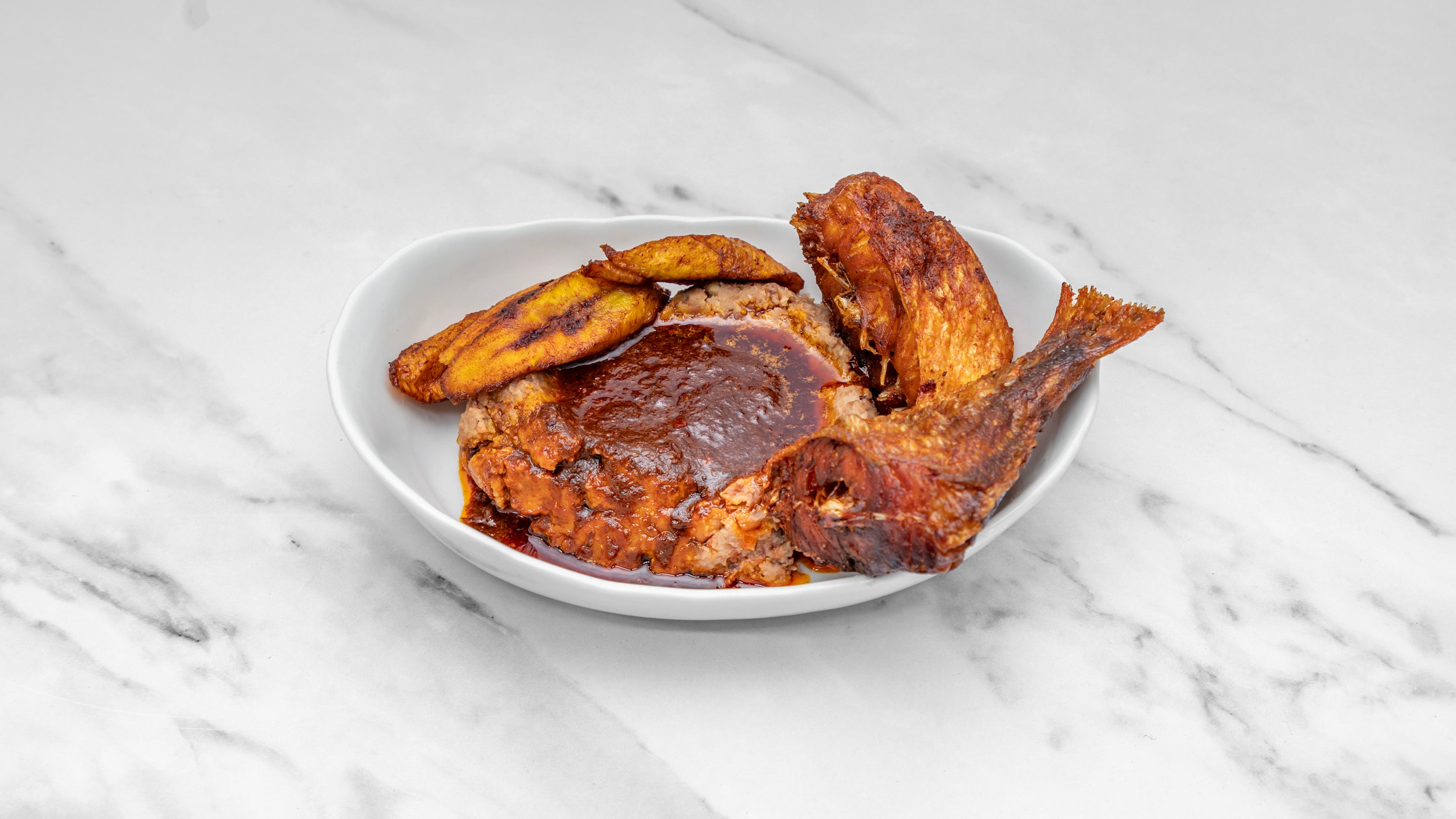 Ewa Aganyin, Plantain, and Peppered Beef