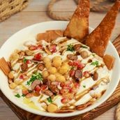 Hummus Fatteh With Ghee Dish