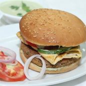 Daal With Egg Bun Kebab