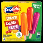 Popsicle Variety Pack Ice Pops, Orange, Cherry & Grape, Sugar Free 878ml