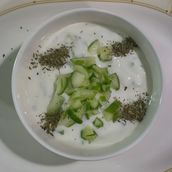Yogurt with cucumber