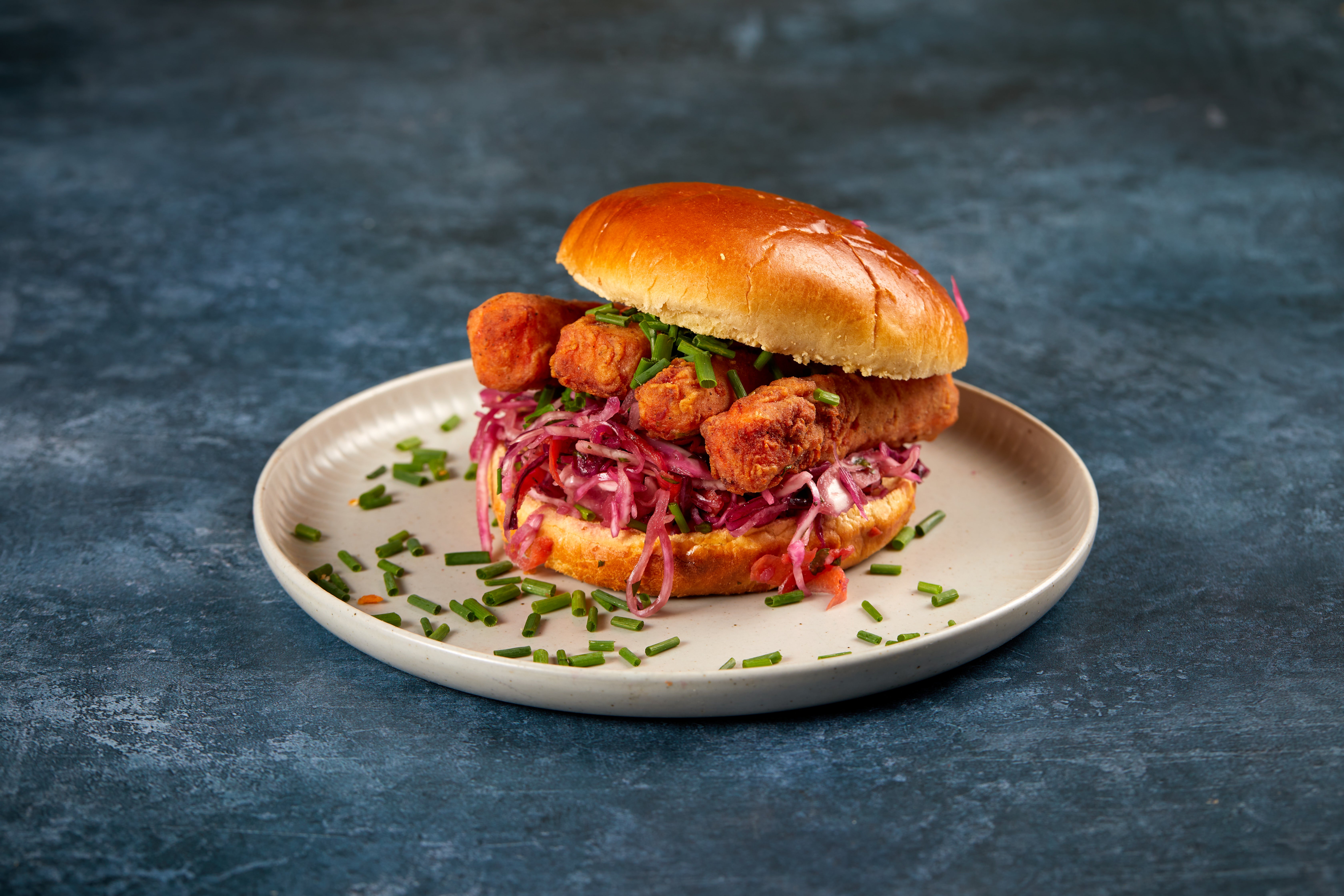 Fiery Paneer Tikka Burger (v) (Hot) ������️