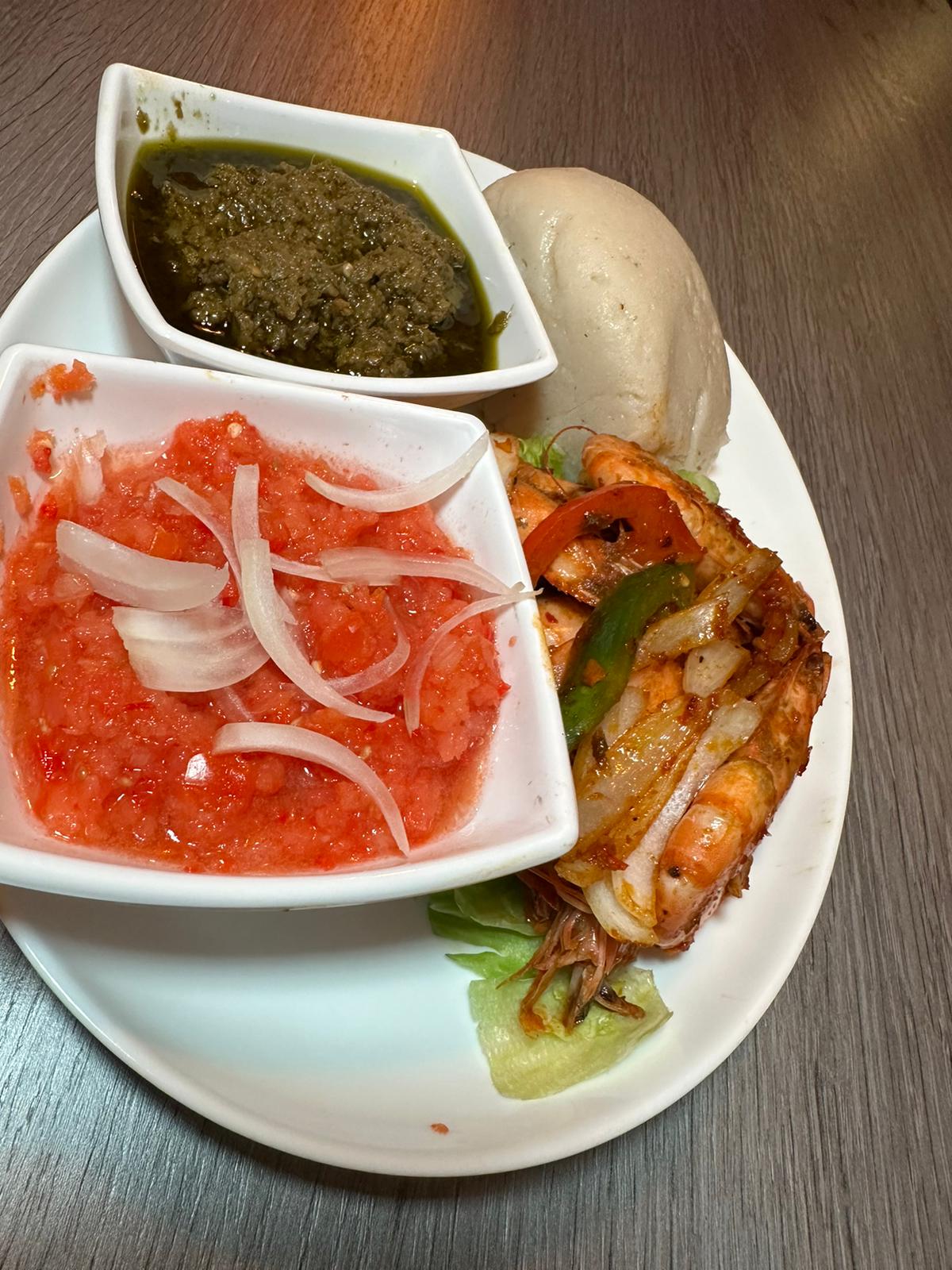 Banku & Prawns