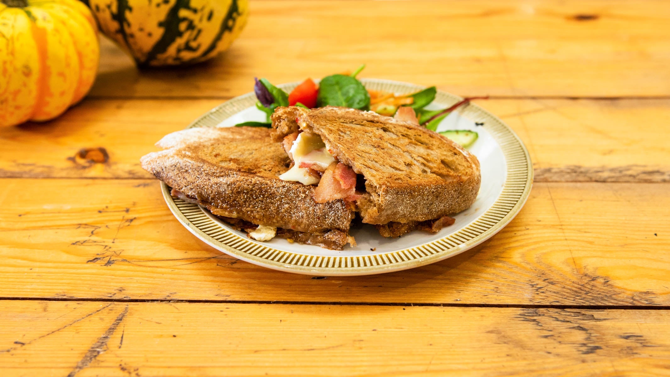 Bacon with Brie and Chilli Jam Grilled Sandwich