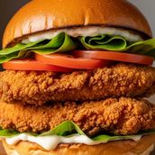 Double Fried Chicken Burger