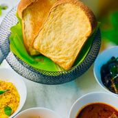 Roast Paan With Coconut Sambol