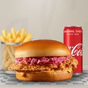 Chicken Burger Meal with Fries & Soft Drink