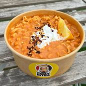 Noodles Carbonara Spicy With Labneh