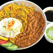 Mince with rice or Noodles Bowls