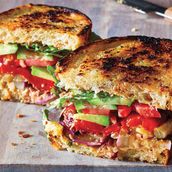 Vegetable Club Sandwich