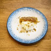 Kaymak and honey