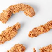Crispy chicken breast pieces