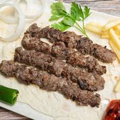 Grilled Camel Meat Tikka with bread