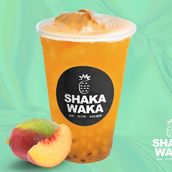 Peach With Mango Popping Boba