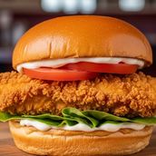 Single Fried Chicken Burger