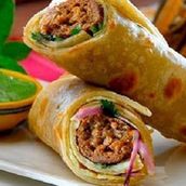Dal Shami Kabab Roll Vegetarian