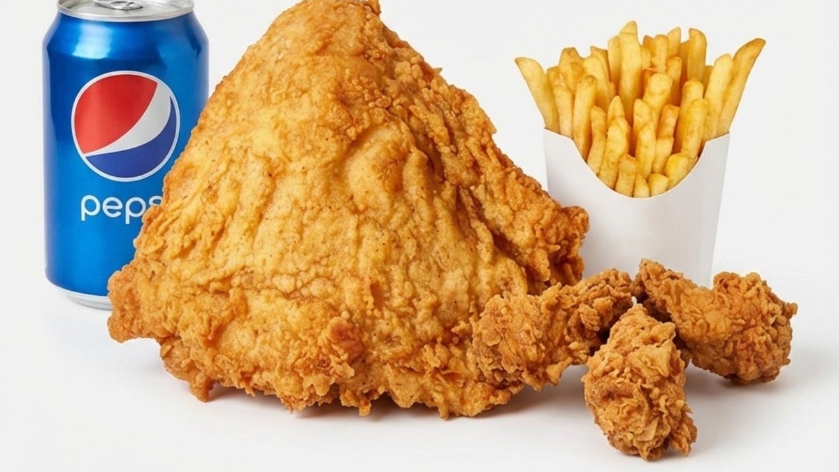 1 Pc Chicken, 3 Wings, and Fries
