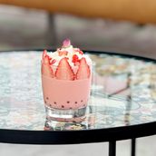 Strawberry And Rose Boba Tea
