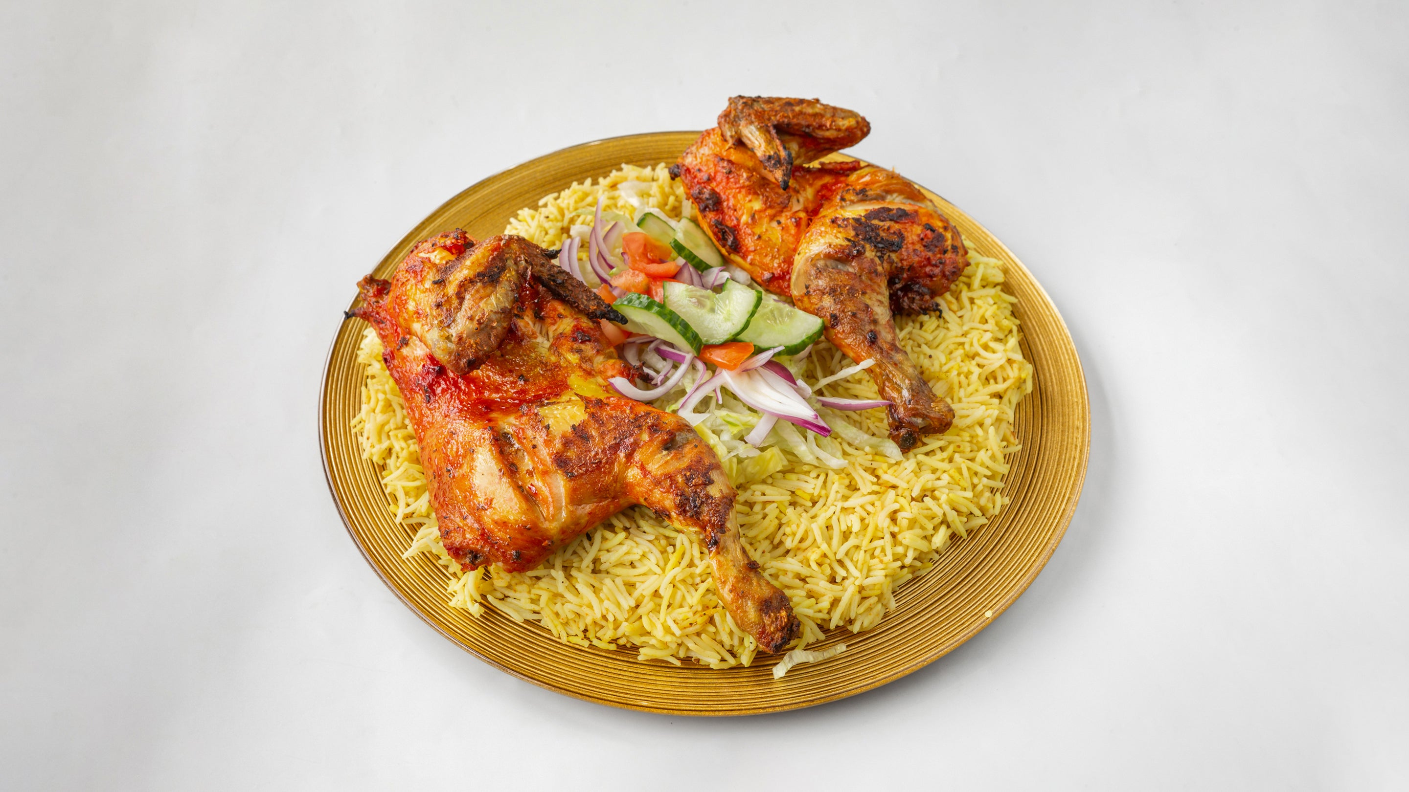 Flame-Grilled Peri-peri Whole Chicken with Rice