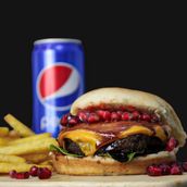 Pomegranate Beef Burger Meal