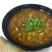Okra Without Meat With Lebanese Bread