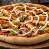 Chicken Shawarma & Muhammara Manousheh